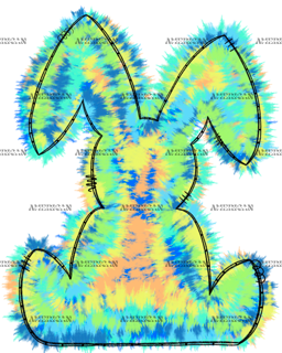 Rabbit Green Splash DTF Transfer