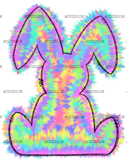 Rabbit Pink Splash DTF Transfer