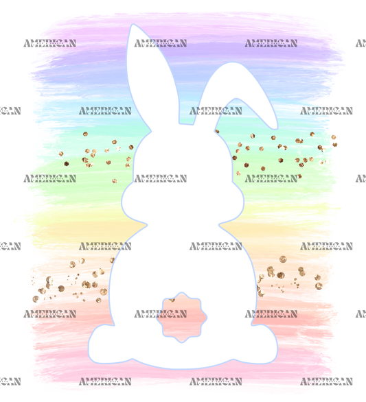 Rainbow Shade Bunny DTF Transfer