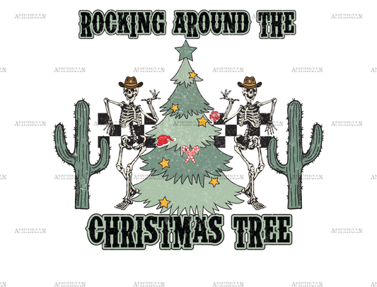 Rocking Around The Christmas Tree DTF Transfer