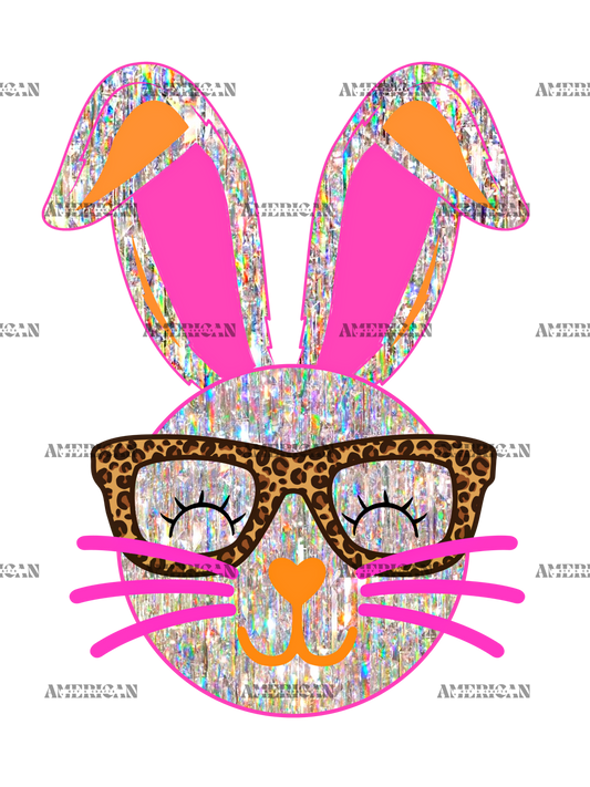 Silver Bunny DTF Transfer