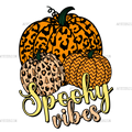 Spooky Vibes Pumpkin DTF Transfer