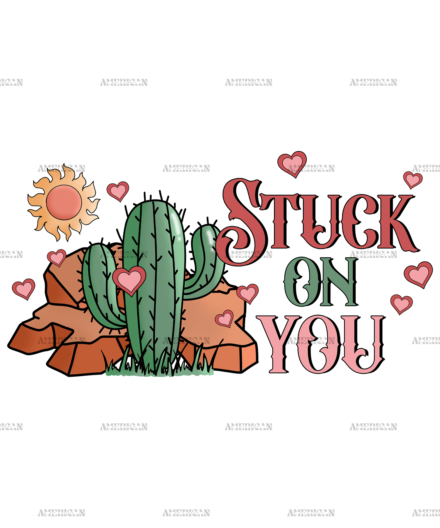 Stuck On You Cactus-1 DTF Transfer