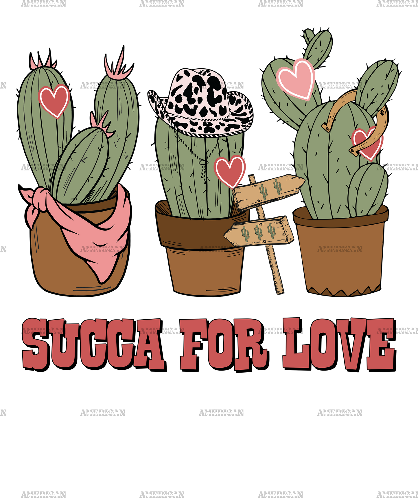 Succa For Love Cactus-2 DTF Transfer