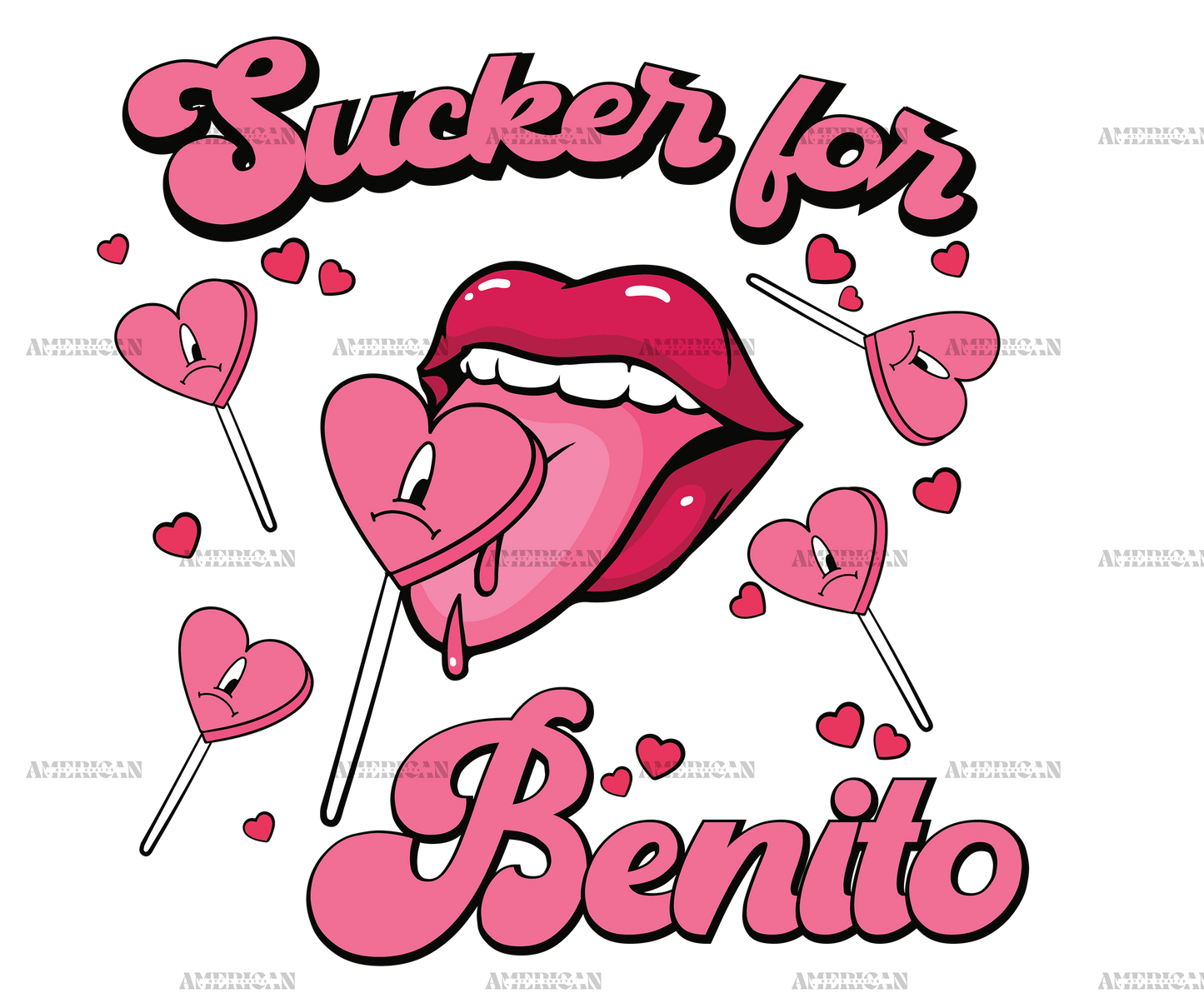 Sucker For Benito Pink DTF Transfer