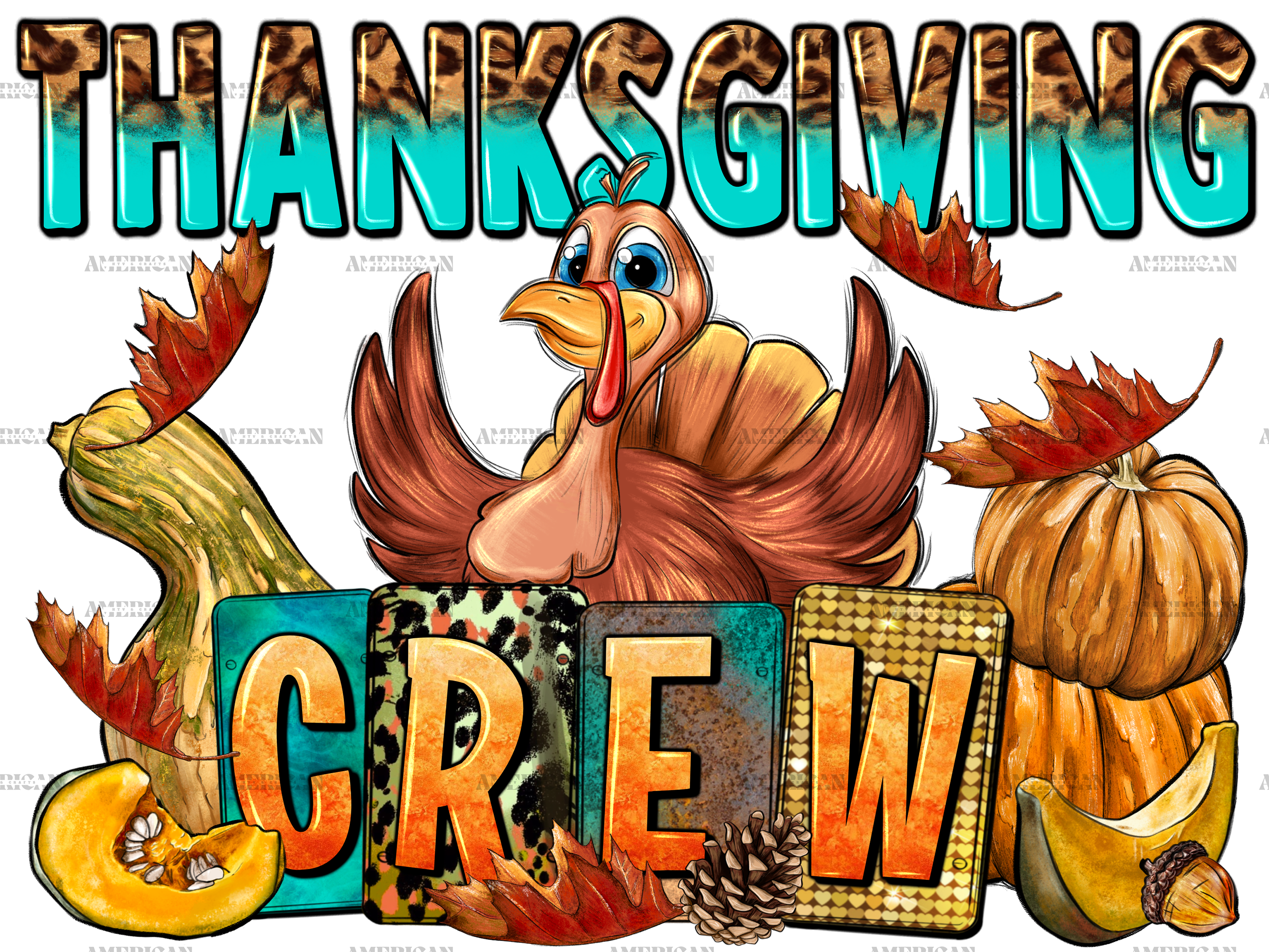 Thanksgiving Crew DTF Transfer