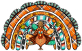 Thanksgiving Turkey Rainbow DTF Transfer