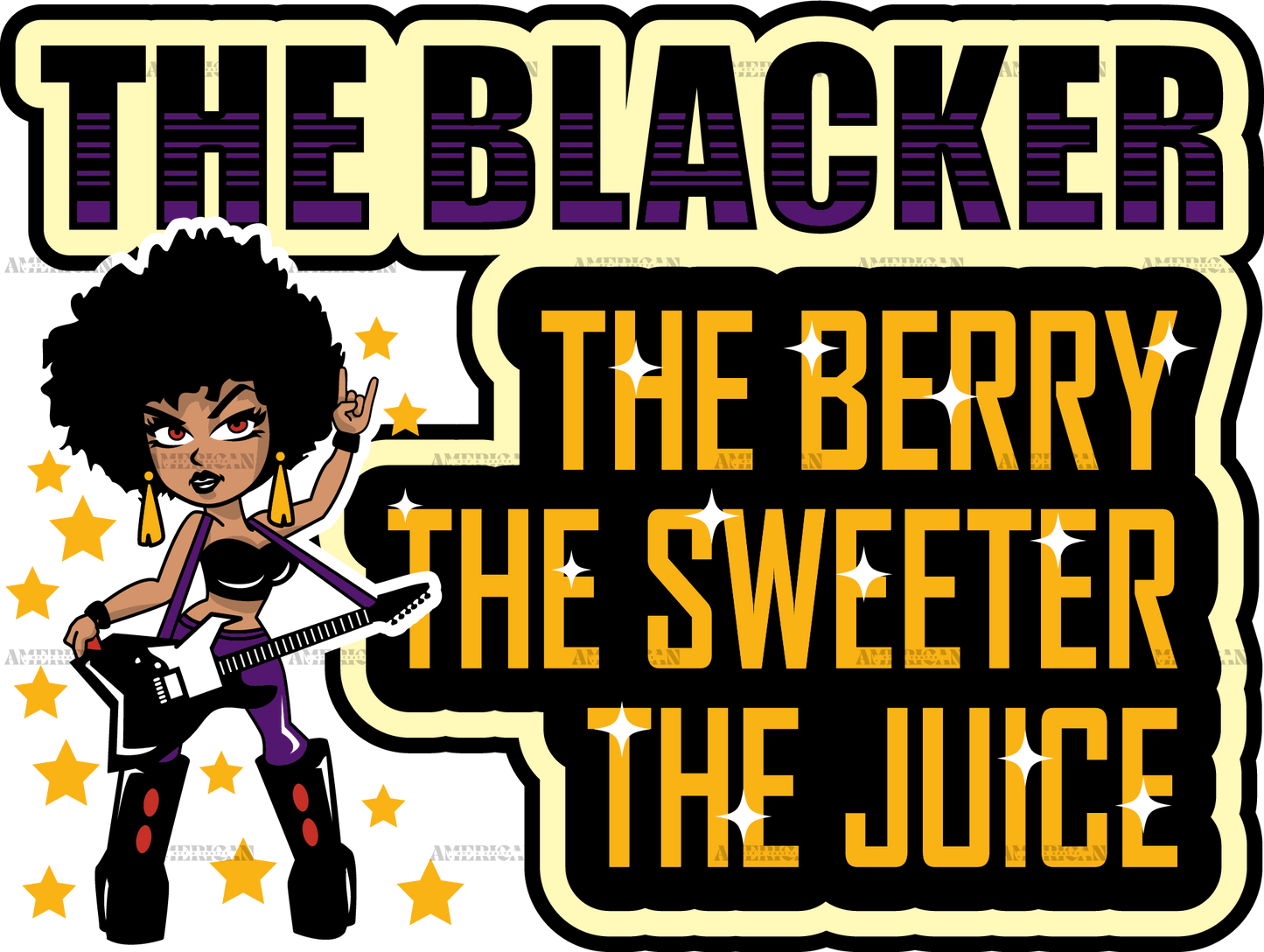 The Blacker Berry Sweeter Juice DTF Transfer