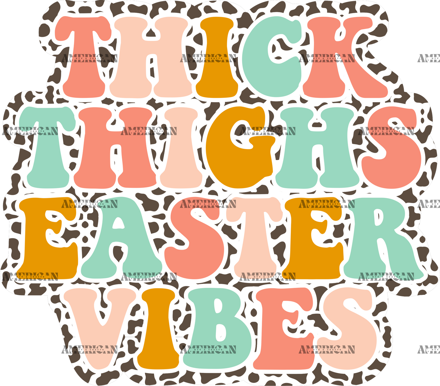 Thick Thighs Easter Vibes DTF Transfer
