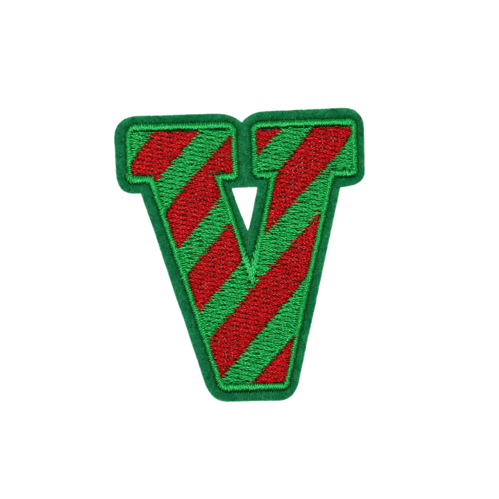 Christmas 2.5" Embroidery Letter Varsity