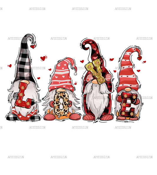 Valentine Gnome Love DTF Transfer