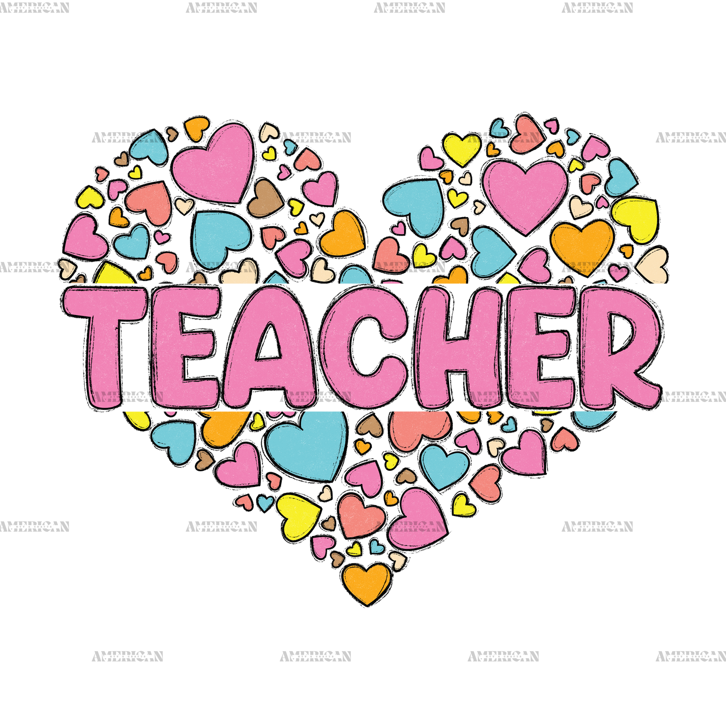 Valentine Teacher DTF Transfer