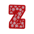 Christmas 2.5" Embroidery Letter Varsity