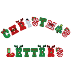 Christmas 2.5" Embroidery Letter Varsity