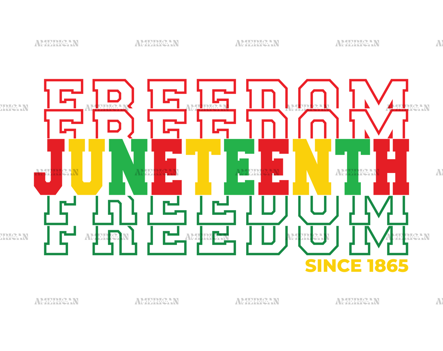 Freedom Juneteenth DTF Transfer