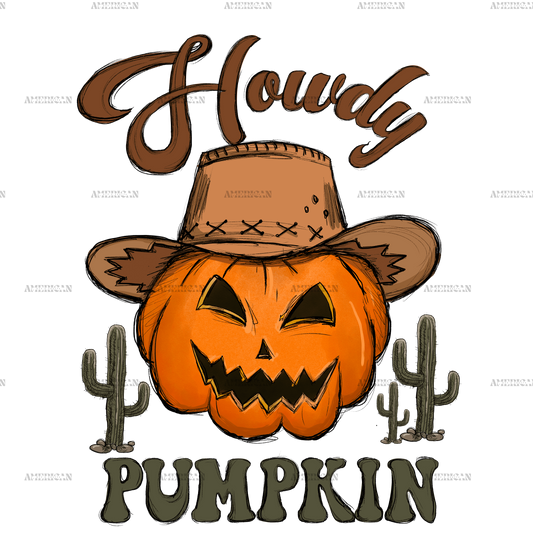 Howdy Pumpkin DTF Transfer