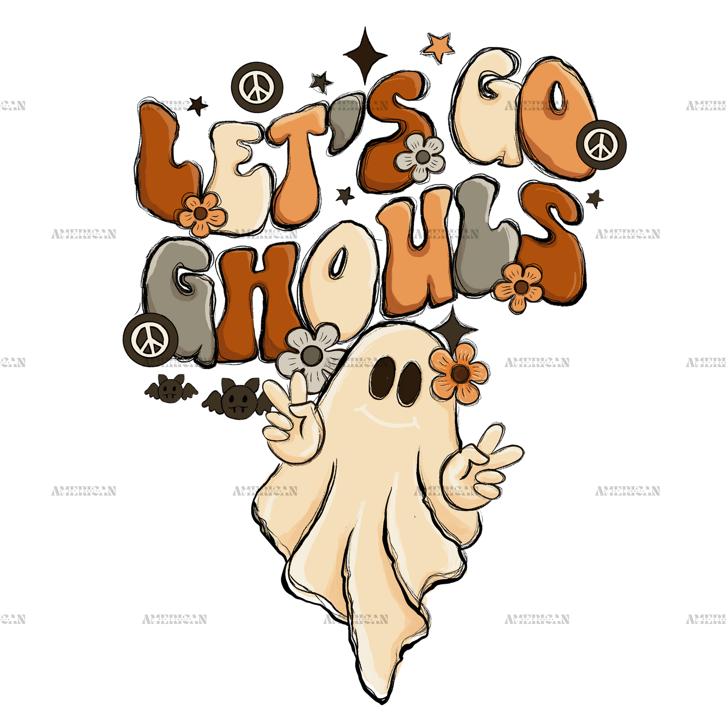 Lets go ghouls DTF Transfer