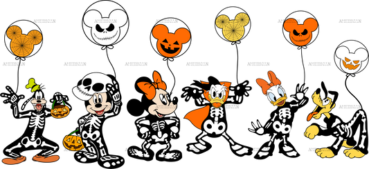 Skeleton Halloween Costume DTF Transfer