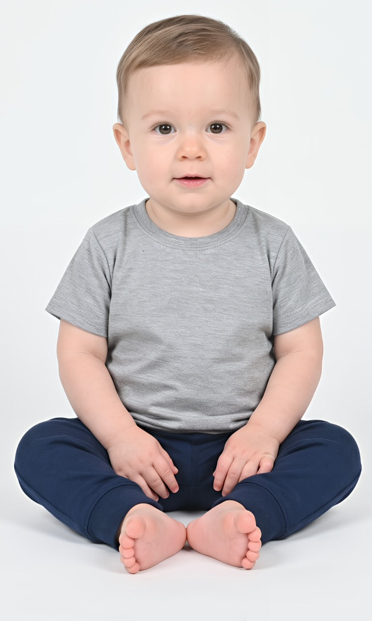Toddler 100% Cotton T-Shirt in Heather Gray
