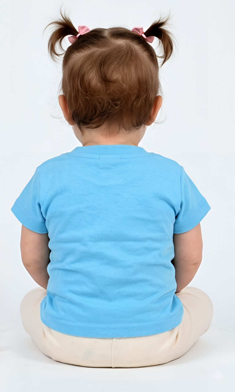 Toddler 100% Cotton T-Shirt in Light Blue