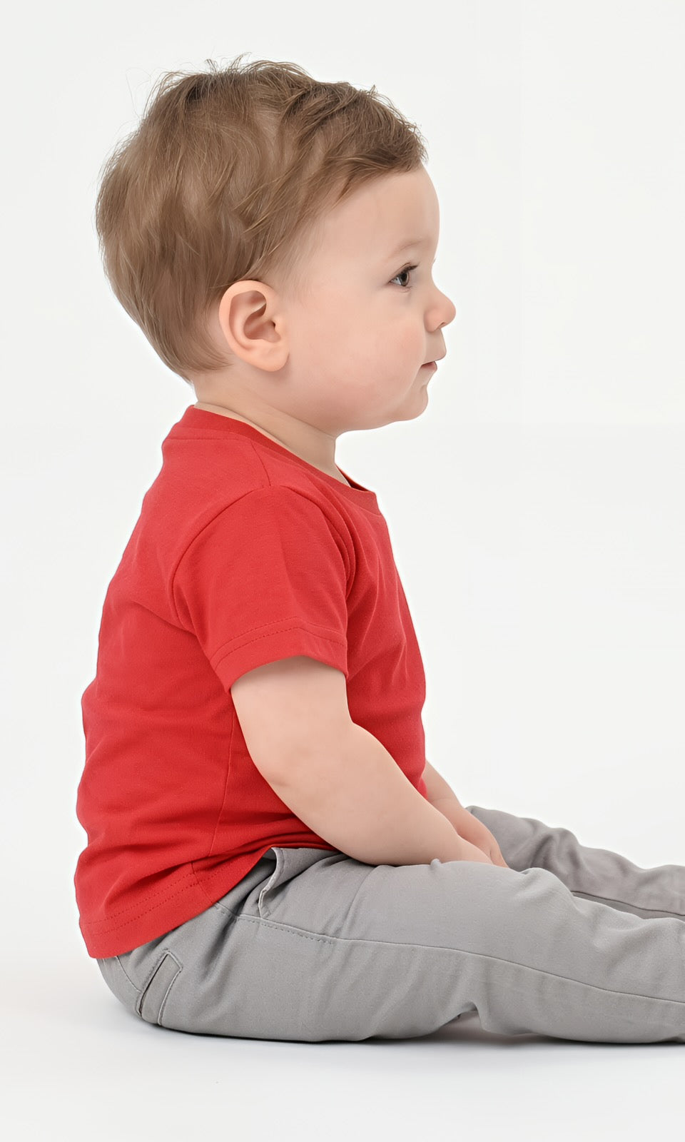 Toddler 100% Cotton T-Shirt in Red