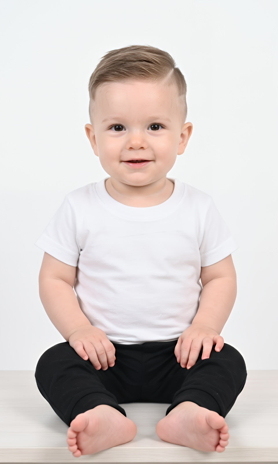 Toddler 100% Cotton T-Shirt in White