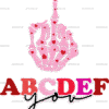ABCDEF You Skeleton Hand DTF Transfer
