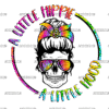 A Little Hippie Skull Circle DTF Transfer