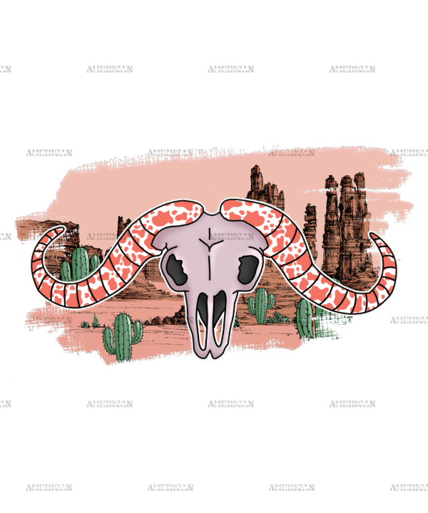 Animal Skull Horns DTF Transfer