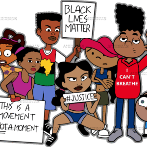 Black Lives Matter Cartoon DTF Transfer