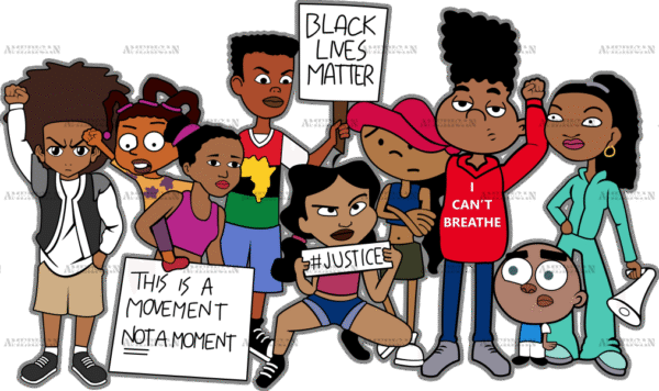 Black Lives Matter Cartoon DTF Transfer
