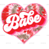 Babe Tiedye Leopard Heart DTF Transfer