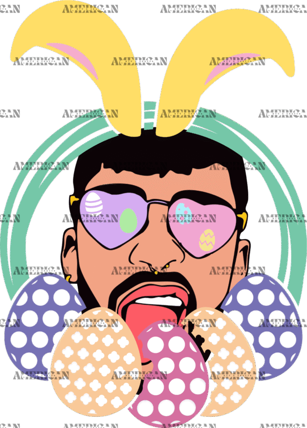 Bad Bunny Easter DTF Transfer