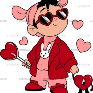 Bad Bunny Valentine DTF Transfer