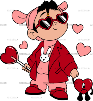 Bad Bunny Valentine DTF Transfer