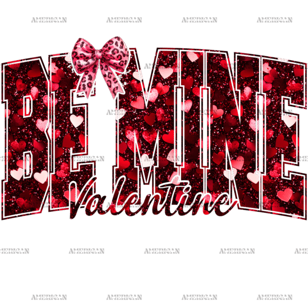 Be Mine Bow-3 DTF Transfer