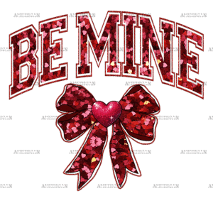 Be Mine Bow DTF Transfer