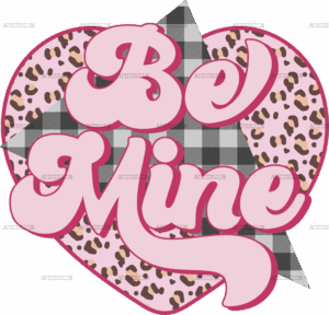 Be Mine Leopard Heart DTF Transfer