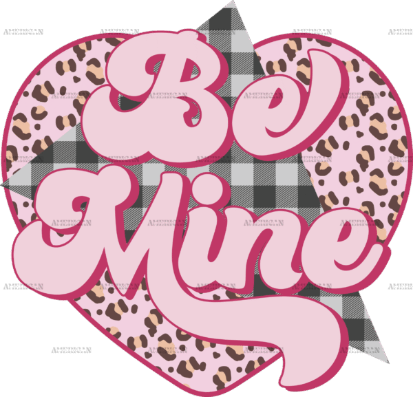 Be Mine Leopard Heart DTF Transfer