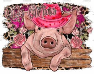 Be Mine Pig-1 DTF Transfer