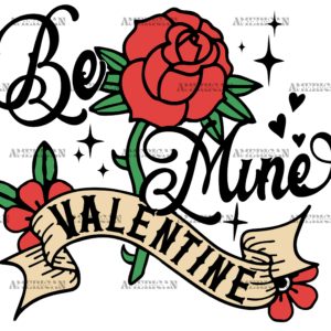 Be Mine Valentine Rose-3 DTF Transfer