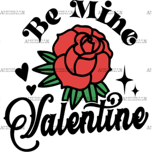Be Mine Valentine Rose-4 DTF Transfer