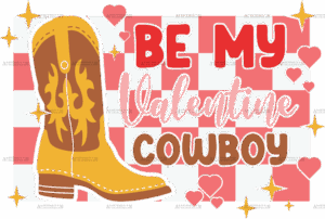 Be My Valentine Cowboy DTF Transfer