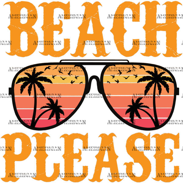 Beach Please Goggles DTF Transfer