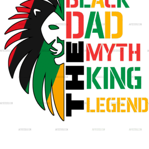 Black Dad DTF Transfer