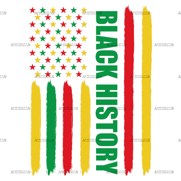 Black History Flag-2 DTF Transfer