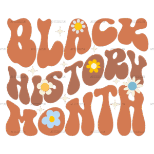 Black History Month Groovy DTF Transfer