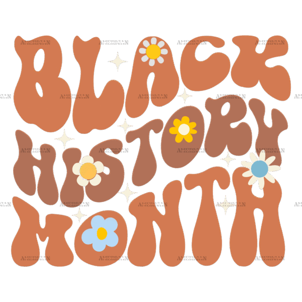 Black History Month Groovy DTF Transfer