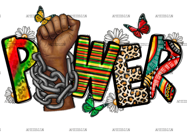 Black History Power DTF Transfer