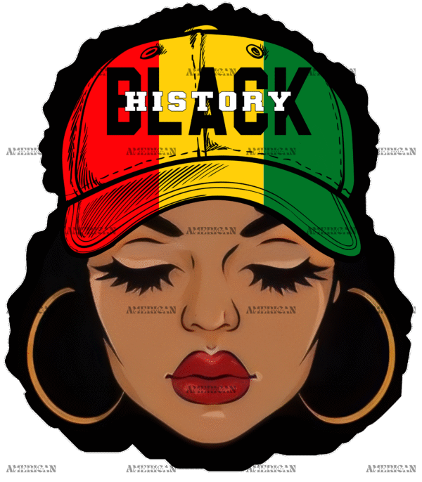 Black History Women Cap DTF Transfer